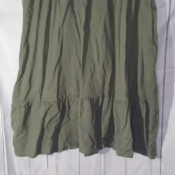 Time and Tru Olive Green Short Sleeve Dress - Picture 2 of 7
